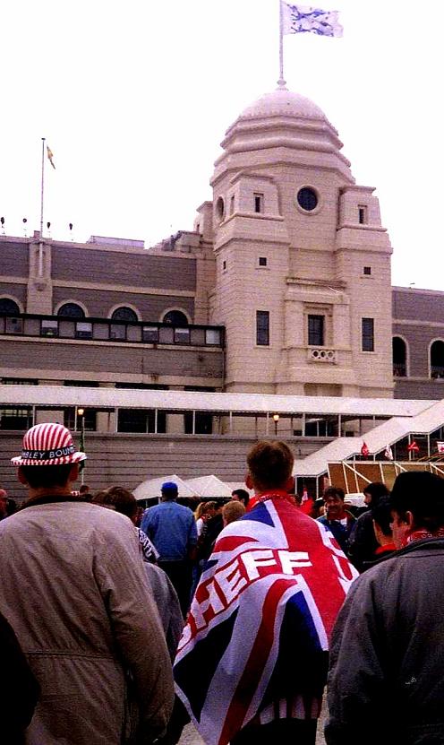 Approaching Wembley stadium, April 3rd 1993
