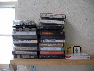 Cassette tapes at the Curfew Tower, Cushendall