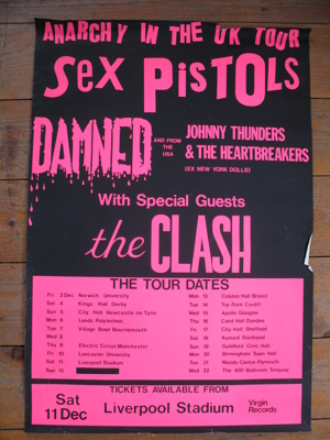 Sex Pistols Anarchy in the UK tour poster, 1976