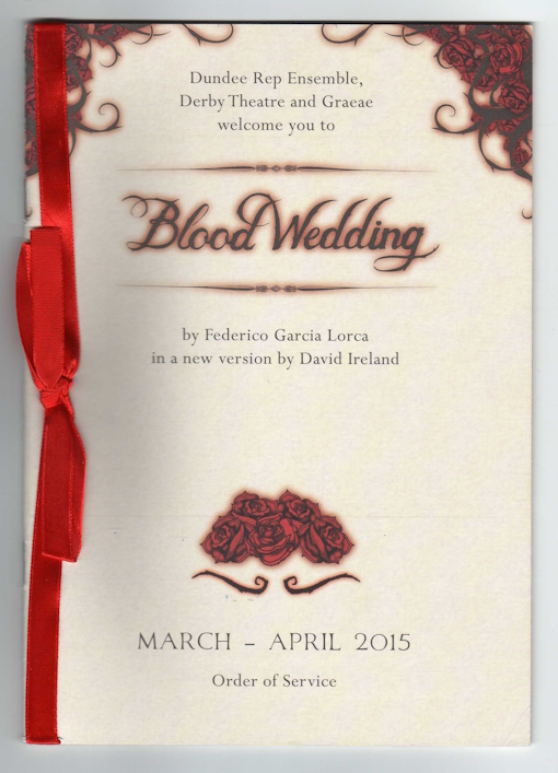 Blood Wedding programme